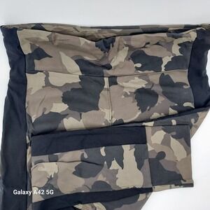 Athleta Headlands Hybrid Cargo Tights Camo Green Brown Leggings 353771 Womens L